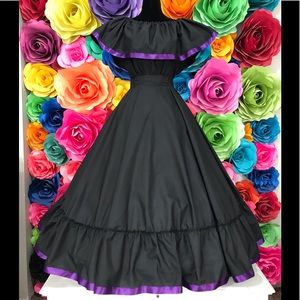 Mexican black skirt with top handmade beautiful -Frida Khalo style- woman’s